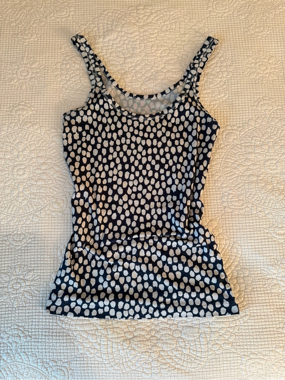 Banana Republic Navy and White Dot Tank